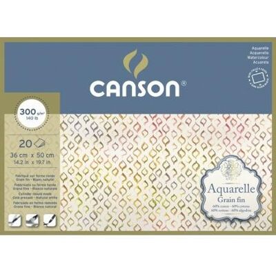 Blok Do Akwareli 36X50 300G 20K Canson Cold Pressed Aquarelle Blok Do Akwareli 36X50 300G 20K Canson Cold Pressed Aquarelle