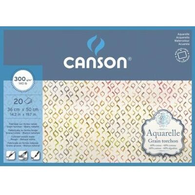 Blok Do Akwareli 36X50 300G 20K Canson Rough Grain Aquarelle Blok Do Akwareli 36X50 300G 20K Canson Rough Grain Aquarelle