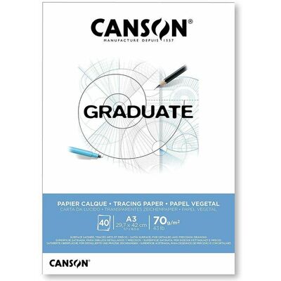 Blok kalki kreślarskiej A3 40k 70g Graduate Canson Blok kalki kreślarskiej A3 40k 70g Graduate Canson