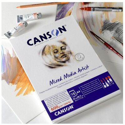 Blok Mixed Media Artist A3, Canson 600 g/m2 Blok Mixed Media Artist A3, Canson 600 g/m2