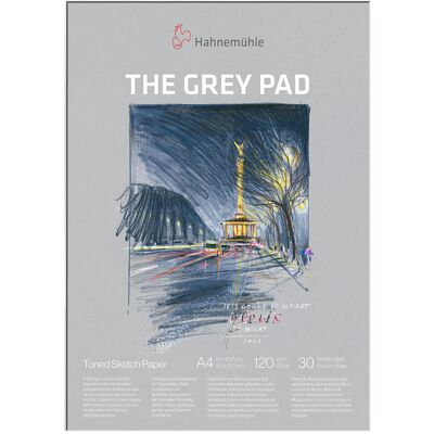 Hahnemühle Photo Blok rysunkowy z papierem w kolorze jasnoszarym Hahnemühle „THE GREY PAD” - A4, 30 kartek, 120 g/m2 Hahnemühle Photo Blok rysunkowy z papierem w kolorze jasnoszarym Hahnemühle „THE GREY PAD” - A4, 30 kartek, 120 g/m2