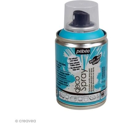 PEBEO Bomba farbująca DecoSpray 100 ml Farba do kreatywnych hobby DecoSpray: Kolor: Niebieski turkusowy Ilość: 100 ml (pokrywa) PEBEO Bomba farbująca DecoSpray 100 ml Farba do kreatywnych hobby DecoSpray: Kolor: Niebieski turkusowy Ilość: 100 ml (pokrywa)