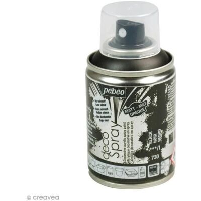 PEBEO Bomba malarska DecoSpray 100 ml Farba do kreatywnych hobby DecoSpray: Kolor: Czarny Ilość: 100 ml (pokrywa powierzchnię PEBEO Bomba malarska DecoSpray 100 ml Farba do kreatywnych hobby DecoSpray: Kolor: Czarny Ilość: 100 ml (pokrywa powierzchnię