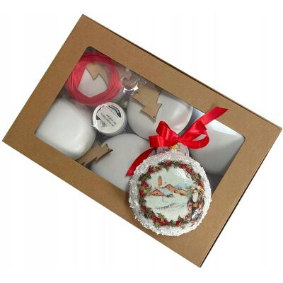 Inny producent Bombki medaliony preparaty zestaw decoupage 01 Inny producent Bombki medaliony preparaty zestaw decoupage 01