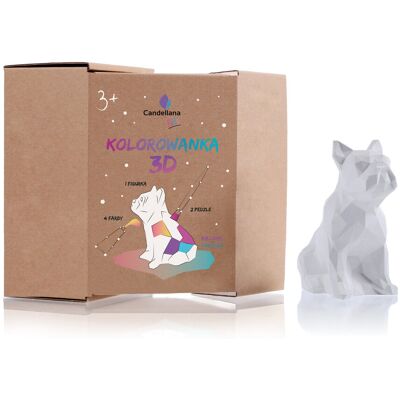 Candellana, Kolorowanka 3d Bulldog Low Polly Candellana, Kolorowanka 3d Bulldog Low Polly