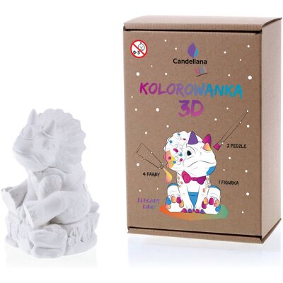 Candellana, Kolorowanka 3D, Elegant Dino Candellana, Kolorowanka 3D, Elegant Dino