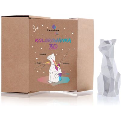Candellana, kolorowanka 3D Kot Candellana, kolorowanka 3D Kot