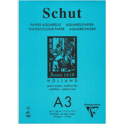 Clairefontaine Aquarelblok CP – pad do akwareli 250g 297x420mm Clairefontaine Aquarelblok CP – pad do akwareli 250g 297x420mm