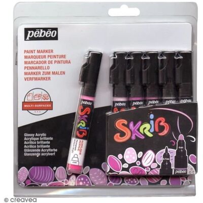 PEBEO Coffret Skrib Markery farby akrylowej - Dragées - 6 markerów PEBEO Coffret Skrib Markery farby akrylowej - Dragées - 6 markerów