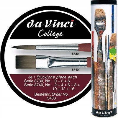 DaVinci College Da Vinci Zestaw Pędzli 5403 Do Oleju I Akrylu DaVinci College Da Vinci Zestaw Pędzli 5403 Do Oleju I Akrylu