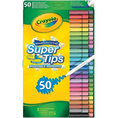 Crayola Mazaki Zmywalne Flamastry 50 Szt Supertips Crayola Mazaki Zmywalne Flamastry 50 Szt Supertips