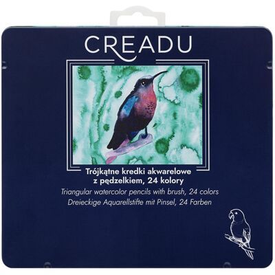 Empik Creadu, kredki akwarelowe, trójkątne z pędzelkiem, 24 kol. Empik Creadu, kredki akwarelowe, trójkątne z pędzelkiem, 24 kol.