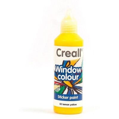 Farba do okien Creall - Cytrynowa żółć - Wielokrotnego użytku - 80ml Farba do okien Creall - Cytrynowa żółć - Wielokrotnego użytku - 80ml