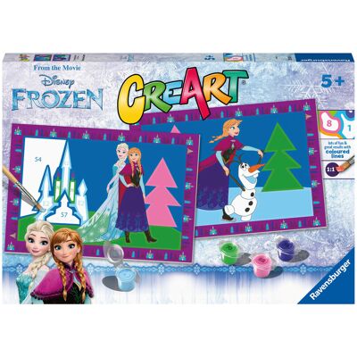 Ravensburger CreArt dla dzieci, Malowanie po numerach, Frozen, Królowa Lodu, 2 szt. Ravensburger CreArt dla dzieci, Malowanie po numerach, Frozen, Królowa Lodu, 2 szt.