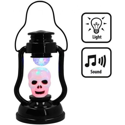 GODAN Dekoracja latarenka czaszka lampka czacha Halloween Disco skull lantern 21x12 cm GODAN Dekoracja latarenka czaszka lampka czacha Halloween Disco skull lantern 21x12 cm