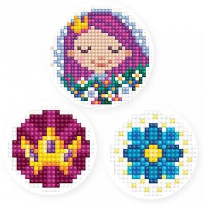 Collection D`Art Diament.mozaika 3 naklejki dziewczynka 2 Collection D`Art Diament.mozaika 3 naklejki dziewczynka 2