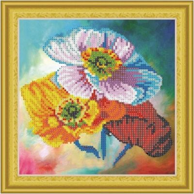 Collection D`Art Diamentowa mozaika 30x30 trzy maki Collection D`Art Diamentowa mozaika 30x30 trzy maki