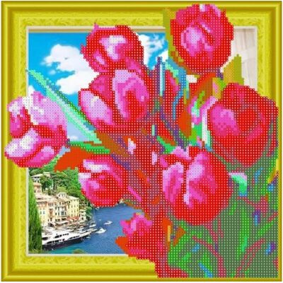Collection D`Art Diamentowa mozaika 30x30 tulipany Collection D`Art Diamentowa mozaika 30x30 tulipany