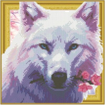 Collection D`Art Diamentowa mozaika 30x30 wilk Collection D`Art Diamentowa mozaika 30x30 wilk