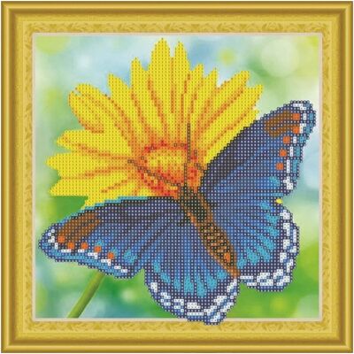 Collection D`Art Diamentowa mozaika 30x30cm, Motyl i kwiatek Collection D`Art Diamentowa mozaika 30x30cm, Motyl i kwiatek