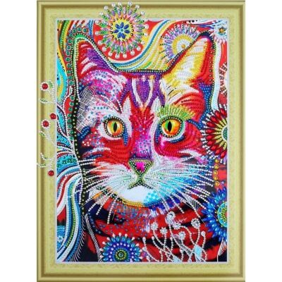 Collection D`Art Diamentowa mozaika 30x40cm, Kot w kolorach Collection D`Art Diamentowa mozaika 30x40cm, Kot w kolorach