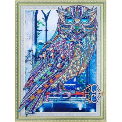 Collection D`Art Diamentowa mozaika 30x40cm, Sowa Collection D`Art Diamentowa mozaika 30x40cm, Sowa