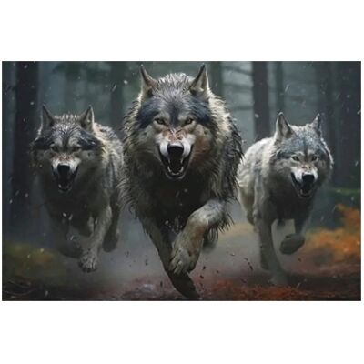 DIAMENTOWA PASJA Haft Diamentowy Obraz Diamentowy Mozaika Diamentowa WILKI WILK ZWIERZĘTA DIAMENTOWA PASJA Haft Diamentowy Obraz Diamentowy Mozaika Diamentowa WILKI WILK ZWIERZĘTA