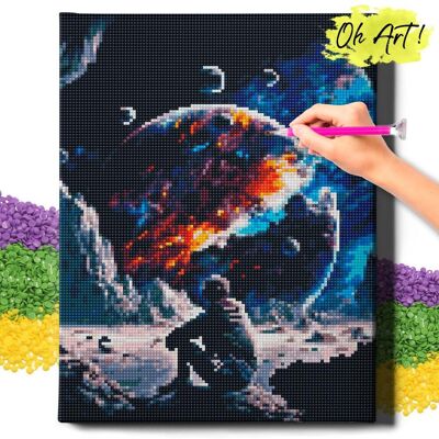 Diamond Painting 5D Z Ramą Astronauta na księżycu Haft Diamentowy 30X40 Mozaika Kosmos Oh Art! Diamond Painting 5D Z Ramą Astronauta na księżycu Haft Diamentowy 30X40 Mozaika Kosmos Oh Art!