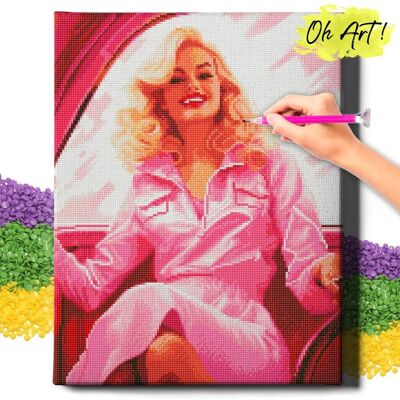 Oh Art! DIAMOND PAINTING 5D z RAMĄ Haft Diamentowy Duży Barbie Mozaika 40x50 cm Oh Art! DIAMOND PAINTING 5D z RAMĄ Haft Diamentowy Duży Barbie Mozaika 40x50 cm