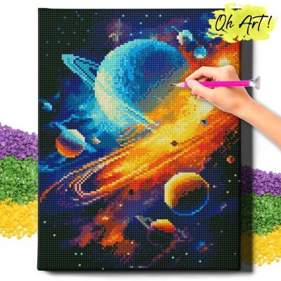 DIAMOND PAINTING 5D z RAMĄ Inna galaktyka Haft Diamentowy 30x40 Mozaika Kosmos Oh Art! DIAMOND PAINTING 5D z RAMĄ Inna galaktyka Haft Diamentowy 30x40 Mozaika Kosmos Oh Art!