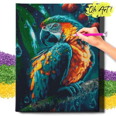 Oh Art! Diamond Painting 5D Z Ramą Papuga Haft Diamentowy Duży Piękna Papuga Mozaika 40X50 Cm Oh Art! Diamond Painting 5D Z Ramą Papuga Haft Diamentowy Duży Piękna Papuga Mozaika 40X50 Cm