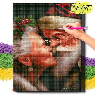 Oh Art! DIAMOND PAINTING 5D z RAMĄ Święta Haft Diamentowy Duży Miłość Świętego Mikołaja Mozaika 40x50 cm Oh Art! DIAMOND PAINTING 5D z RAMĄ Święta Haft Diamentowy Duży Miłość Świętego Mikołaja Mozaika 40x50 cm