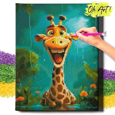 Diamond Painting 5D Z Ramą Uśmiech Żyrafy Haft Diamentowy 30X40 Mozaika Zwierzęta Dla Dzieci Oh Art! Diamond Painting 5D Z Ramą Uśmiech Żyrafy Haft Diamentowy 30X40 Mozaika Zwierzęta Dla Dzieci Oh Art!