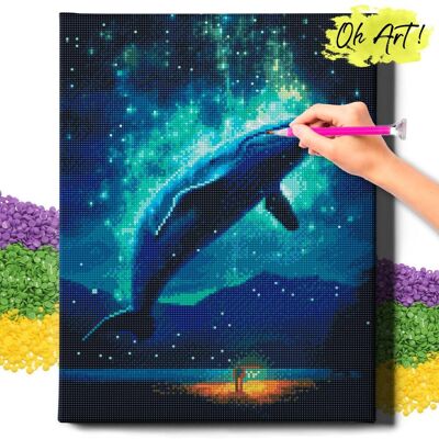 Oh Art! Diamond Painting 5D Z Ramą Wieloryb Haft Diamentowy Duży Niebieski Wieloryb Mozaika 40X50 Cm Oh Art! Diamond Painting 5D Z Ramą Wieloryb Haft Diamentowy Duży Niebieski Wieloryb Mozaika 40X50 Cm