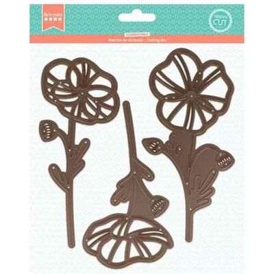 Die cut - ARTEMIO - Makówki - Białe - 14,7 do 17 cm - 3 szt. Die cut - ARTEMIO - Makówki - Białe - 14,7 do 17 cm - 3 szt.