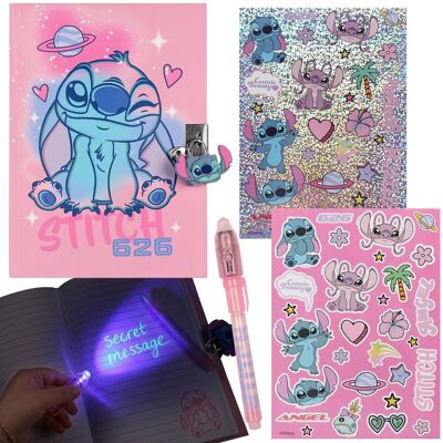 sarcia.eu DISNEY Stitch ZESTAW: Pamiętnik na kłódkę z MAGICZNYM DŁUGOPISEM + naklejki, ZESTAW PREZENTOWY dla dziewczynki sarcia.eu DISNEY Stitch ZESTAW: Pamiętnik na kłódkę z MAGICZNYM DŁUGOPISEM + naklejki, ZESTAW PREZENTOWY dla dziewczynki