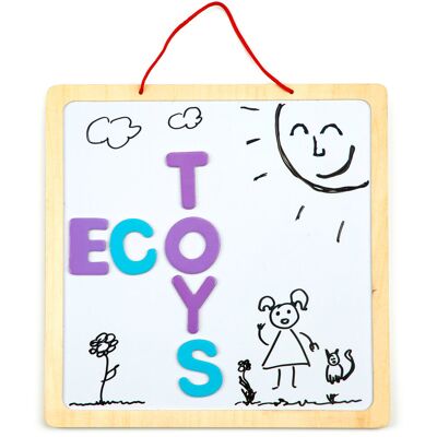 Lean Toys DLA DZIECI TABLICA MAGNETYCZNA Z LITERKAMI I KREDĄ Lean Toys DLA DZIECI TABLICA MAGNETYCZNA Z LITERKAMI I KREDĄ