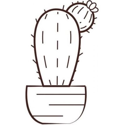 Inny producent Drewniany stempel i pieczątka do ozdobienia swoich dzieł małym kaktusem. 6,2 x 4,4 cm Inny producent Drewniany stempel i pieczątka do ozdobienia swoich dzieł małym kaktusem. 6,2 x 4,4 cm