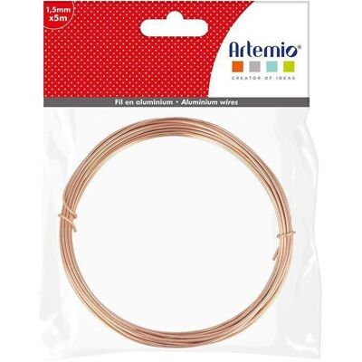 Artemio Drut aluminiowy 5 m x 1,5 mm - miedziany Artemio Drut aluminiowy 5 m x 1,5 mm - miedziany