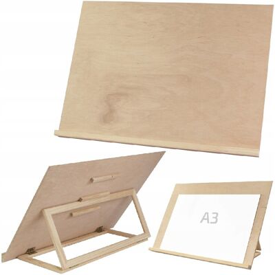 DUŻA SZTALUGA STOŁOWA regulowana ze sklejki deska A3+ Rosa 50 x 4 x 36,5 cm DUŻA SZTALUGA STOŁOWA regulowana ze sklejki deska A3+ Rosa 50 x 4 x 36,5 cm
