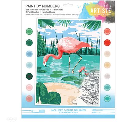 Docrafts Artiste Tropical Flamingo - Malowanie wg numerów Docrafts Artiste Tropical Flamingo - Malowanie wg numerów