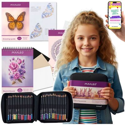 Pltb Duży Zestaw Kredek 120 Kolorów + Szkicownik + Etui Zestaw Do Rysowania Kredkami Prezent Dla Dziecka Córki Syna + Ebook Pltb Duży Zestaw Kredek 120 Kolorów + Szkicownik + Etui Zestaw Do Rysowania Kredkami Prezent Dla Dziecka Córki Syna + Ebook