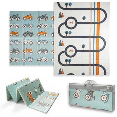 Dwustronna mata piankowa dla dzieci Severno Kids Vintage Cars 150x200 cm Dwustronna mata piankowa dla dzieci Severno Kids Vintage Cars 150x200 cm