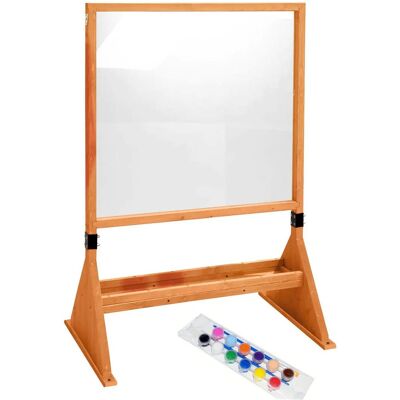 Inny producent Dwustronna tablica transparentna plexi do rysowania pisania 12 farb pędzle Inny producent Dwustronna tablica transparentna plexi do rysowania pisania 12 farb pędzle