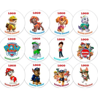 Inny producent Dzielny Pacjent z logo naklejki dla dzieci Przytulanki 4,5 cm 192 szt N11 Inny producent Dzielny Pacjent z logo naklejki dla dzieci Przytulanki 4,5 cm 192 szt N11