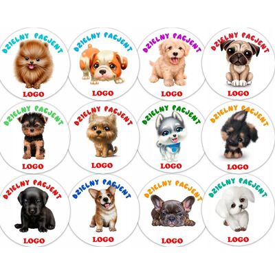Inny producent Dzielny Pacjent z logo naklejki dla dzieci Przytulanki 4,5 cm 192 szt N17 Inny producent Dzielny Pacjent z logo naklejki dla dzieci Przytulanki 4,5 cm 192 szt N17