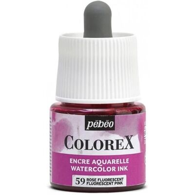 PEBEO Encre Aquarelle Colorex - 59 - Różowy Fluo - 45 ml PEBEO Encre Aquarelle Colorex - 59 - Różowy Fluo - 45 ml