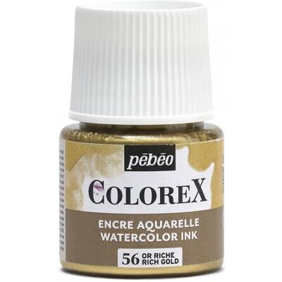 Encre Aquarelle - PEBEO - Colorex - 45 ml - Złoto Riche - Mixte Encre Aquarelle - PEBEO - Colorex - 45 ml - Złoto Riche - Mixte