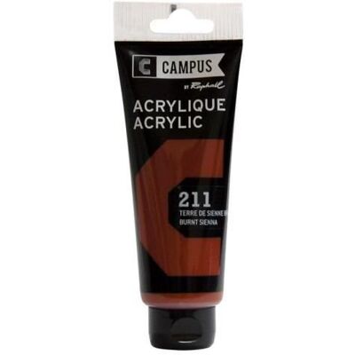 Farba akrylowa Campus - Sienna spalone - 100ml - Materiały artystyczne Farba akrylowa Campus - Sienna spalone - 100ml - Materiały artystyczne
