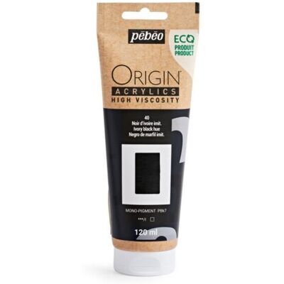 PEBEO Farba akrylowa - Czarny Iwory - 40 - Wysoka lepkość - Pébéo - Akryle Origin - 120ml PEBEO Farba akrylowa - Czarny Iwory - 40 - Wysoka lepkość - Pébéo - Akryle Origin - 120ml